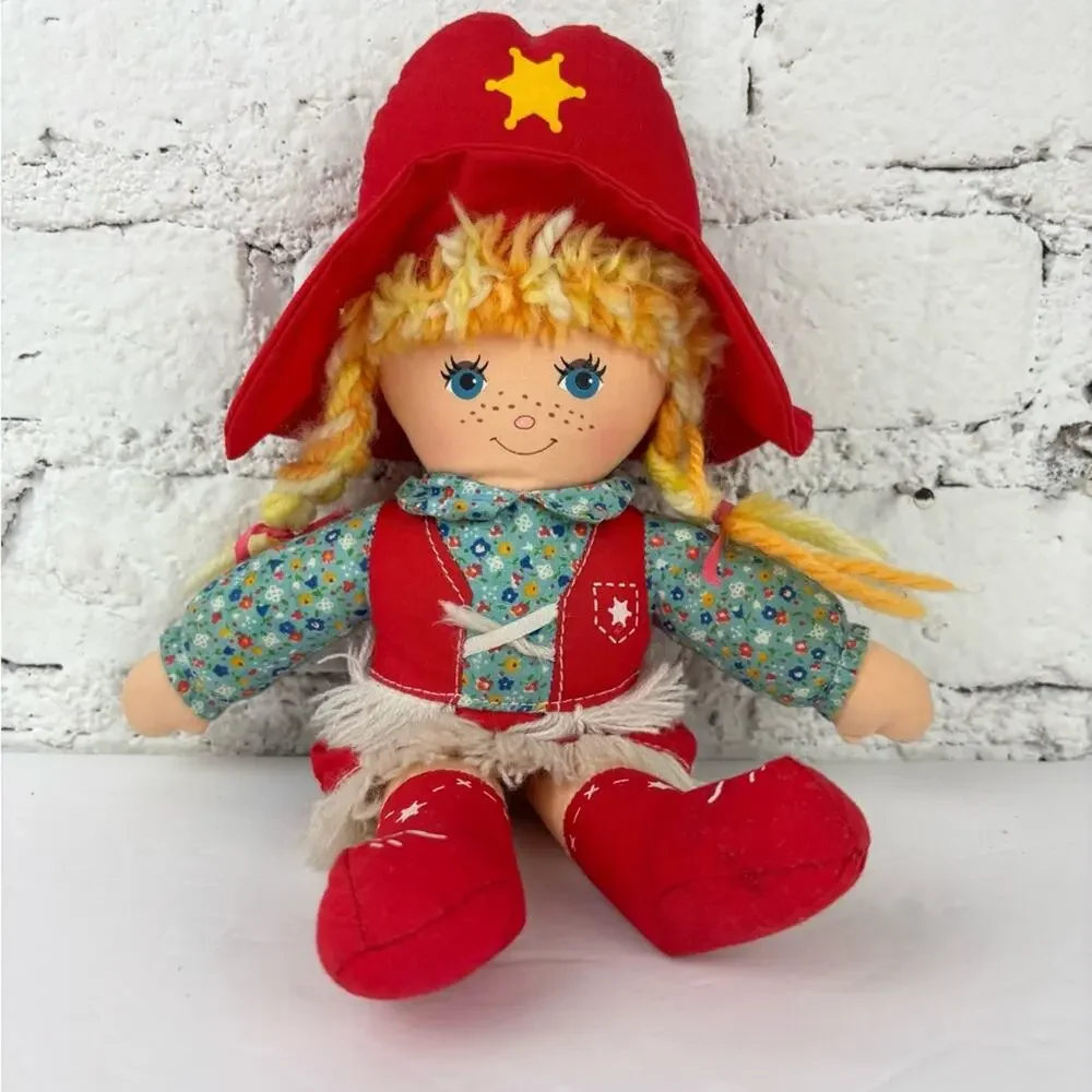 Vintage 80’s Knickerbocker Cowpokes Ruth Morehead Rag Doll Plush